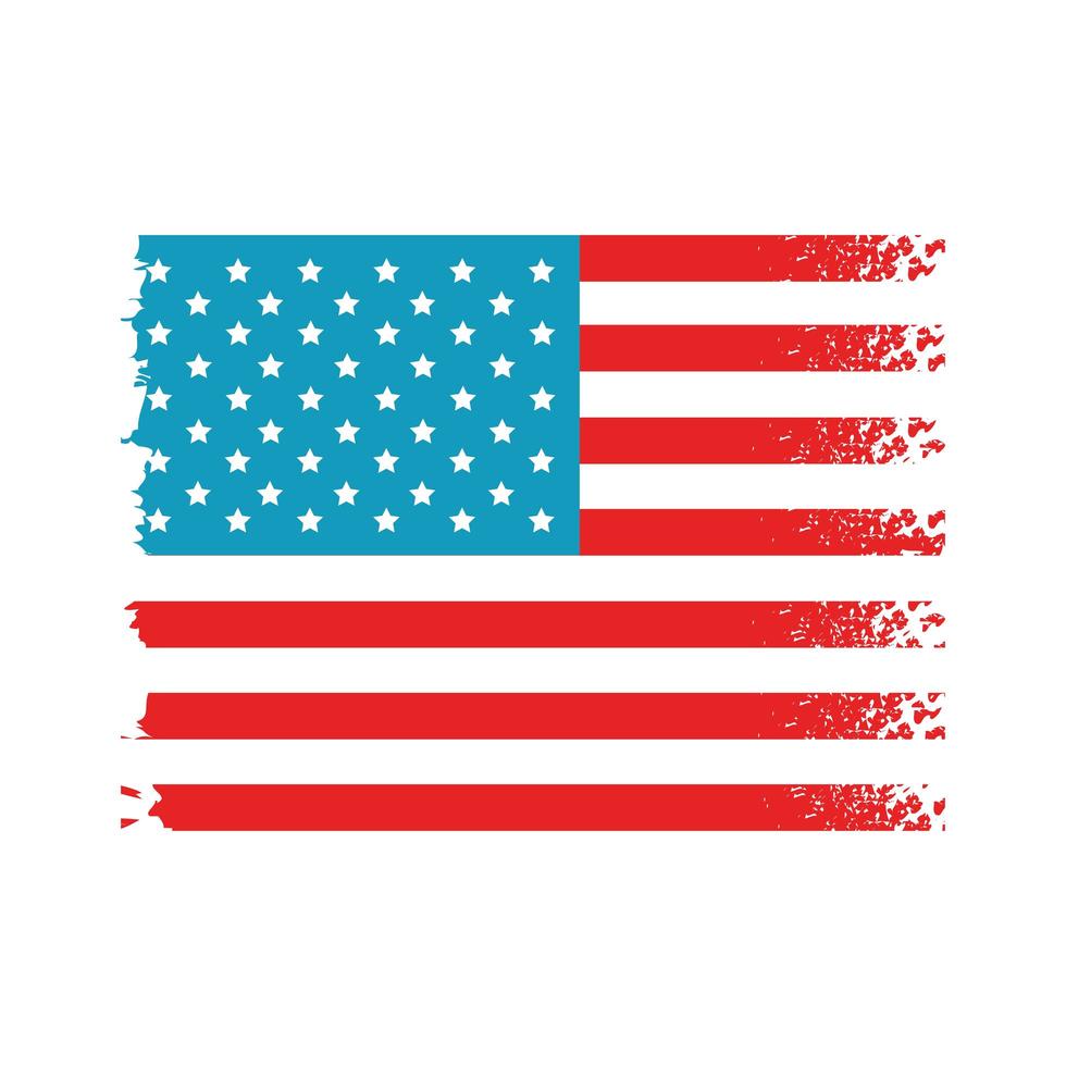 grunge bandera americana vector