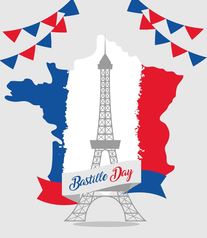 bastille day celebration vector