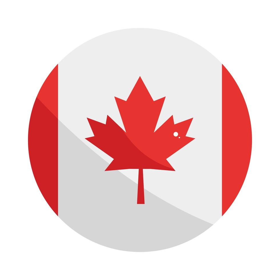 canada flag button vector