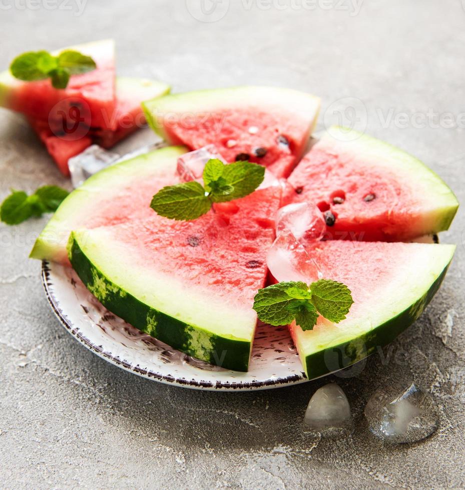 Watermelon with ice photo