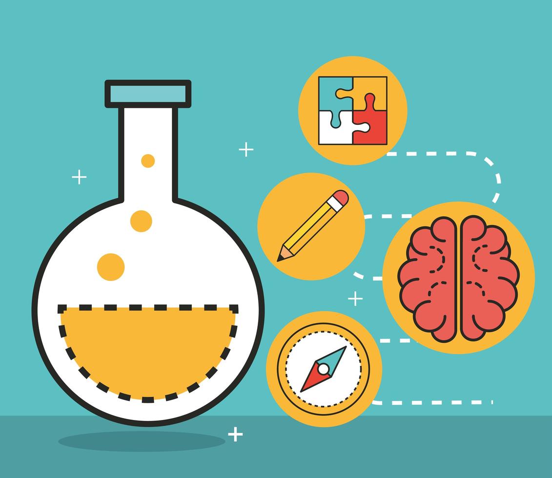 creativity science brain vector