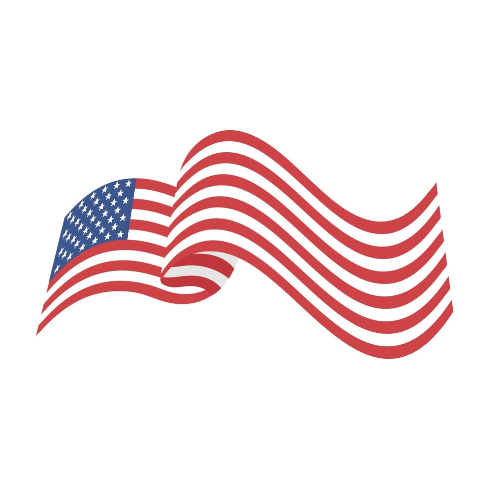 american flag wave vector