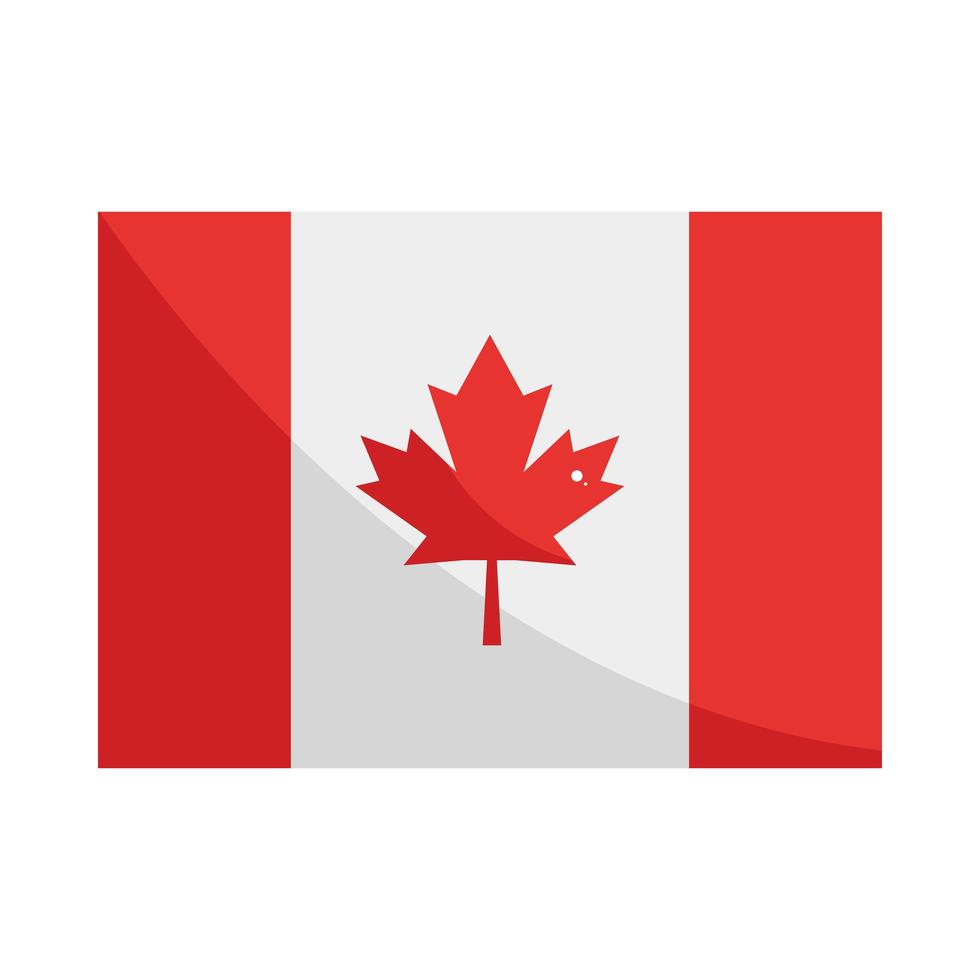 canada flag maple leaf vector