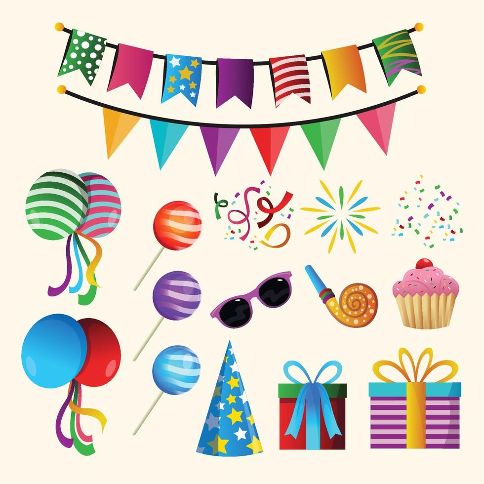 Party Elements Decoration vector