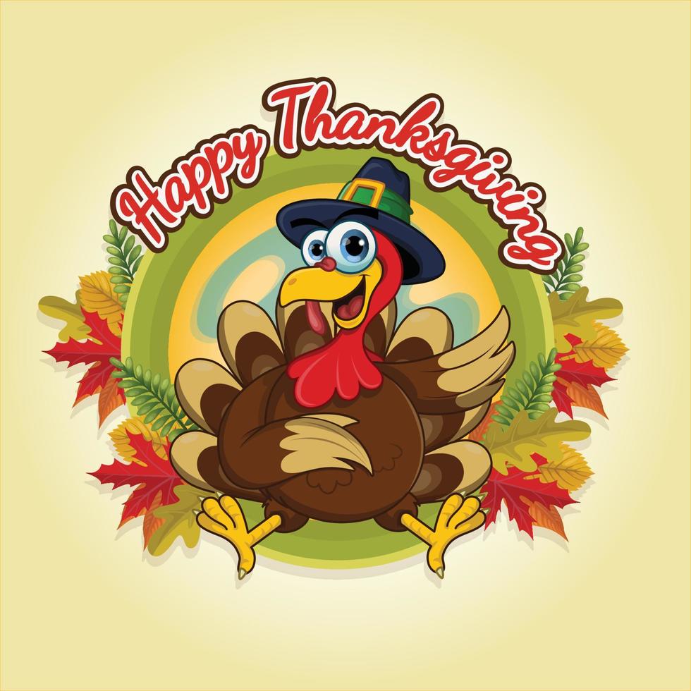 Turkey Celebrates Thanksgiving vector