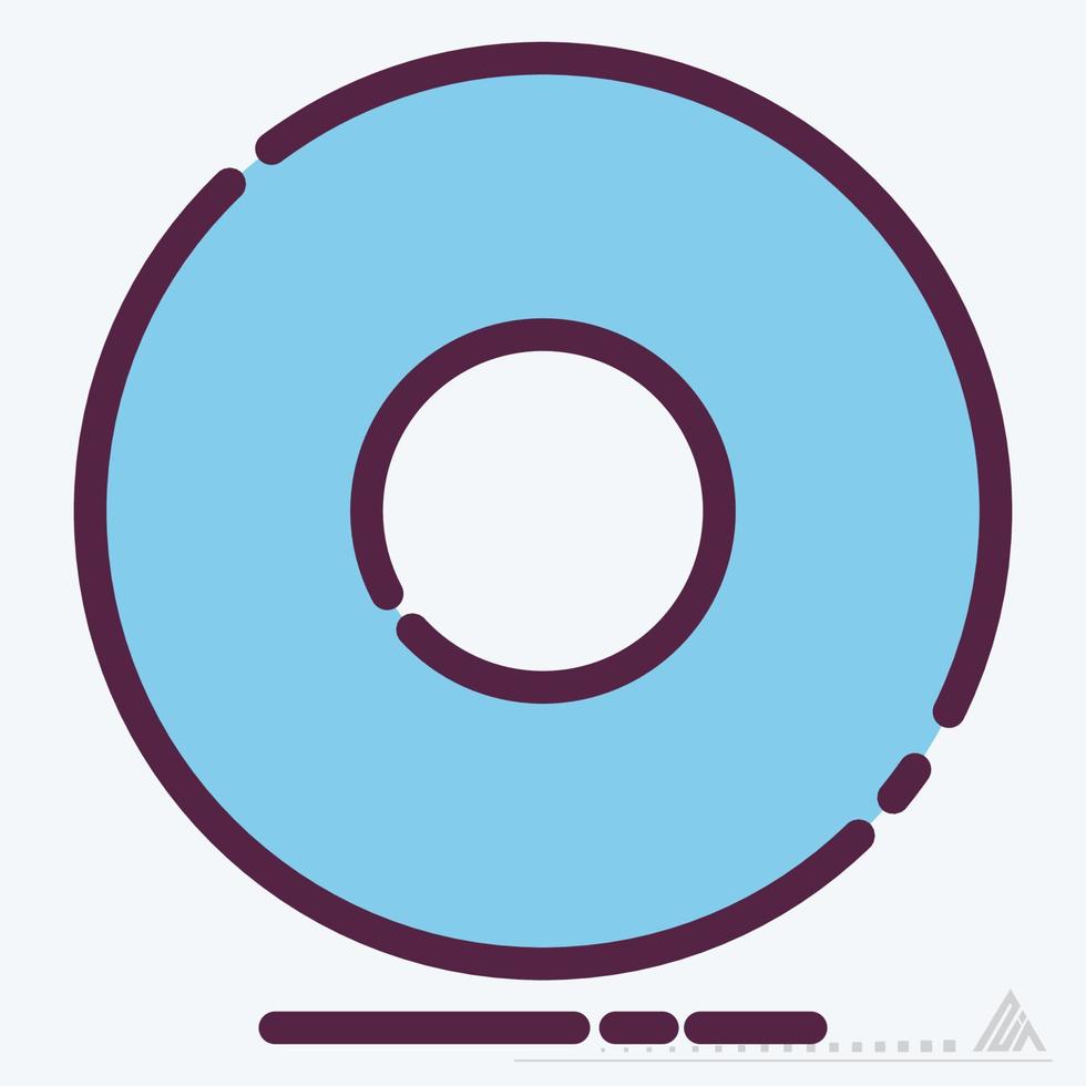 Icon Vector of Doughnut - Line Cut Style