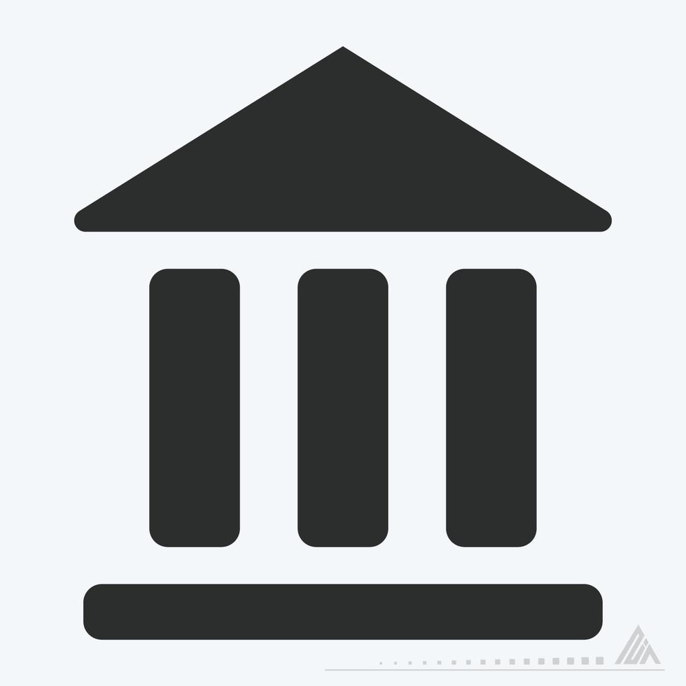 Icon Vector of Building - Glyph Style