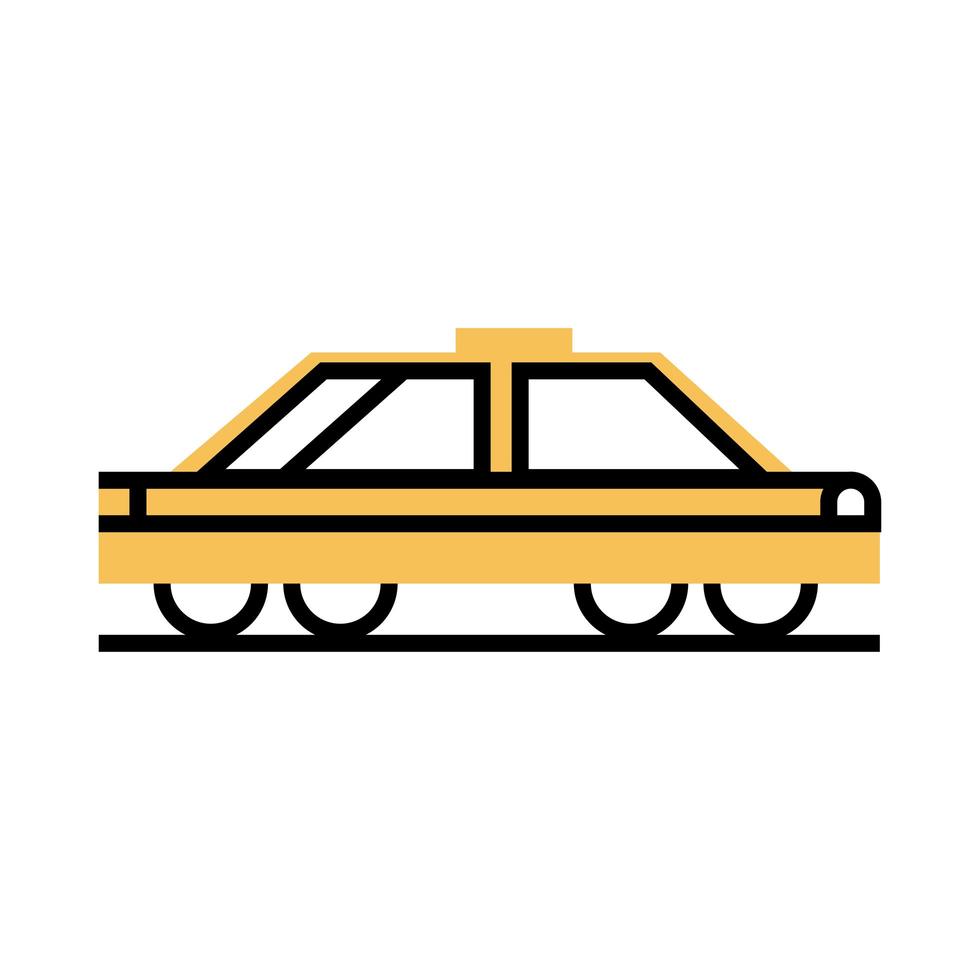 taxi transport linear vector