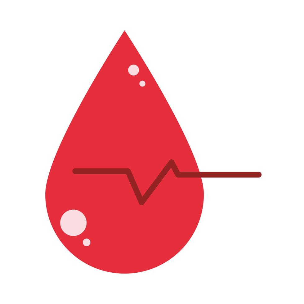 medical blood beat line vector