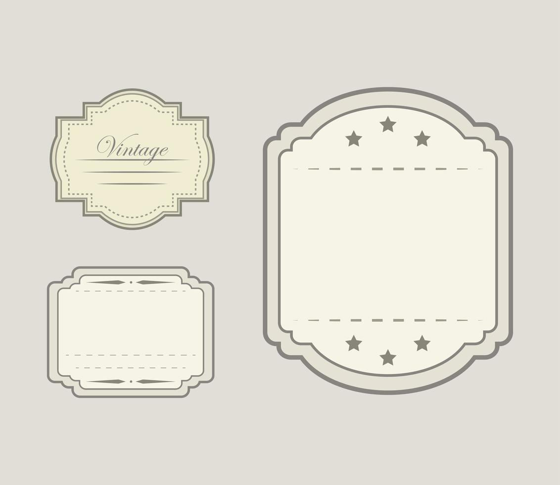 retro labels set vector