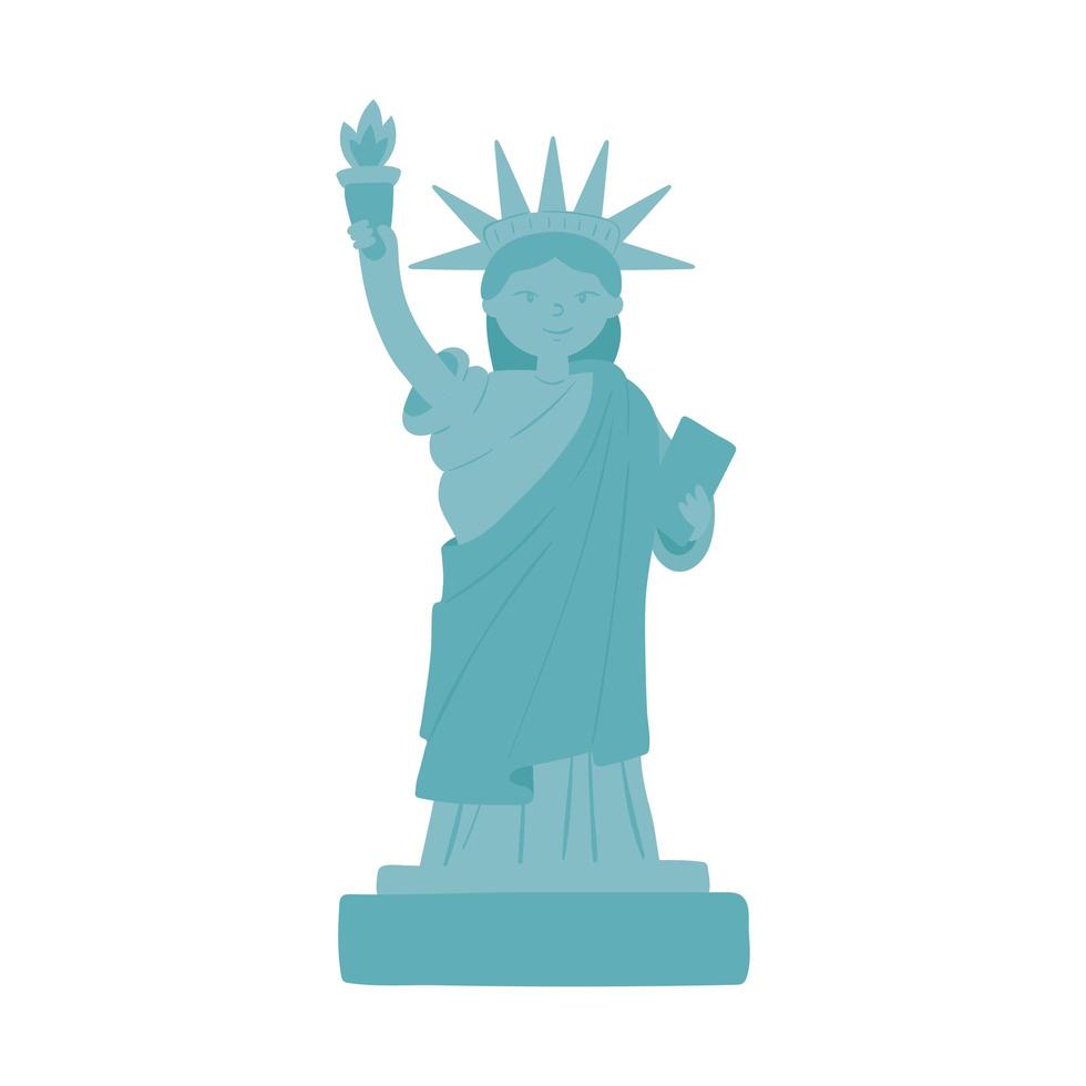 cute statue of liberty vector