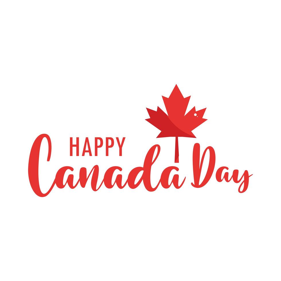 feliz dia DE CANADA vector