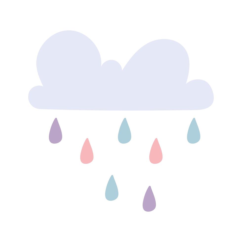 raindrops cloud weather vector