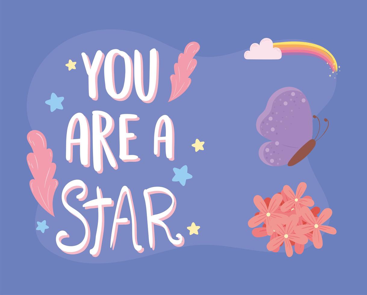You Are A Star Card 3702742 Vector Art At Vecteezy