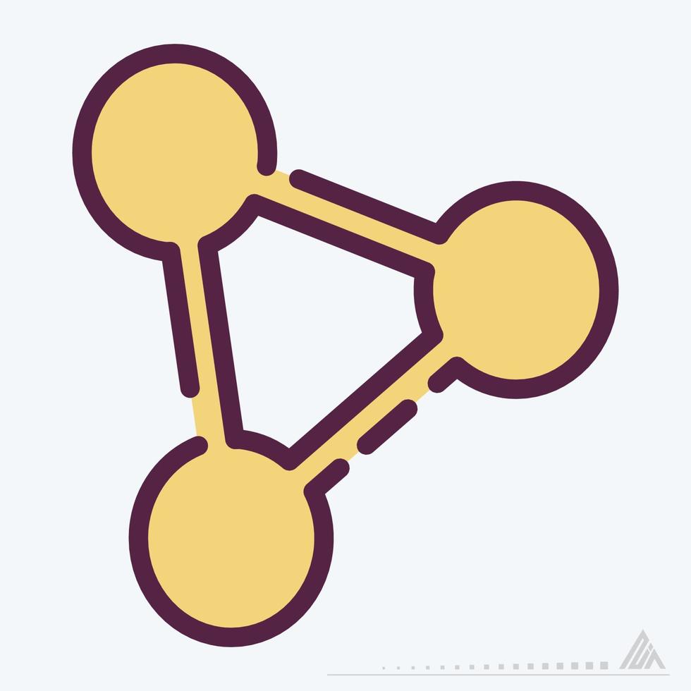 Icon Vector of Molecule - Line Cut Style