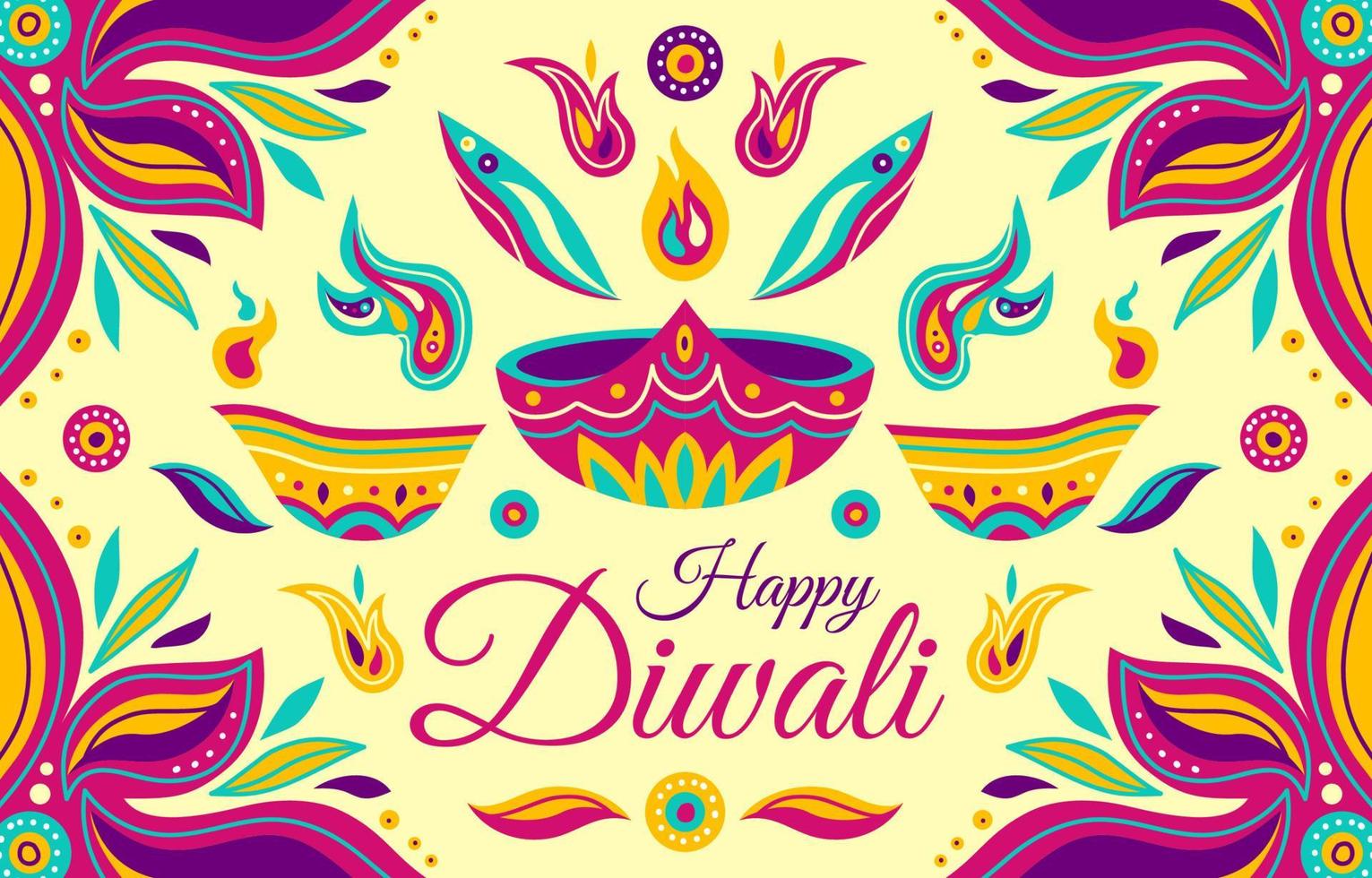 fondo feliz celebración diwali vector