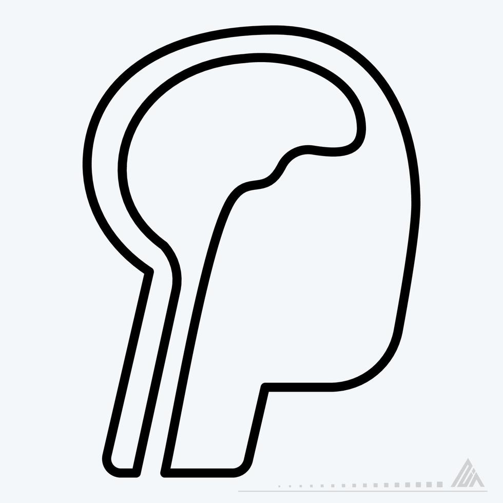 Icon Vector of Brain 2 - Line Style