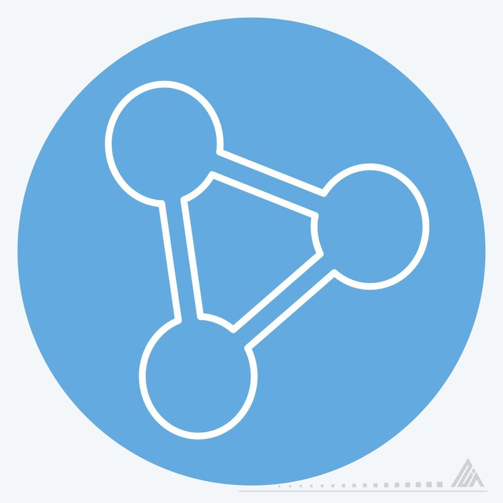 Icon Vector of Molecule - Blue Eyes Style