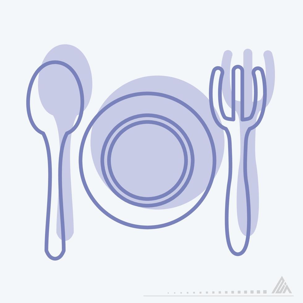 Vector Graphic of Dinner - Twins Style
