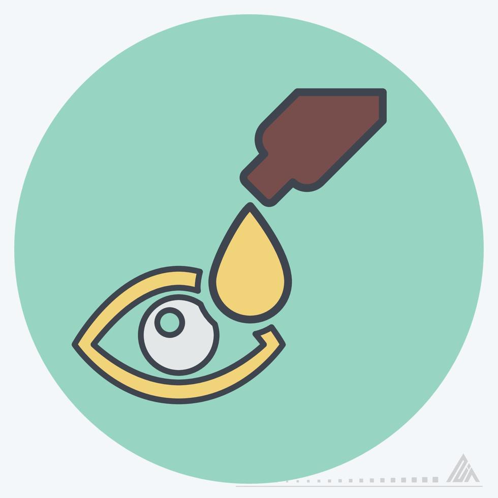 vector de icono de gota - estilo de color mate