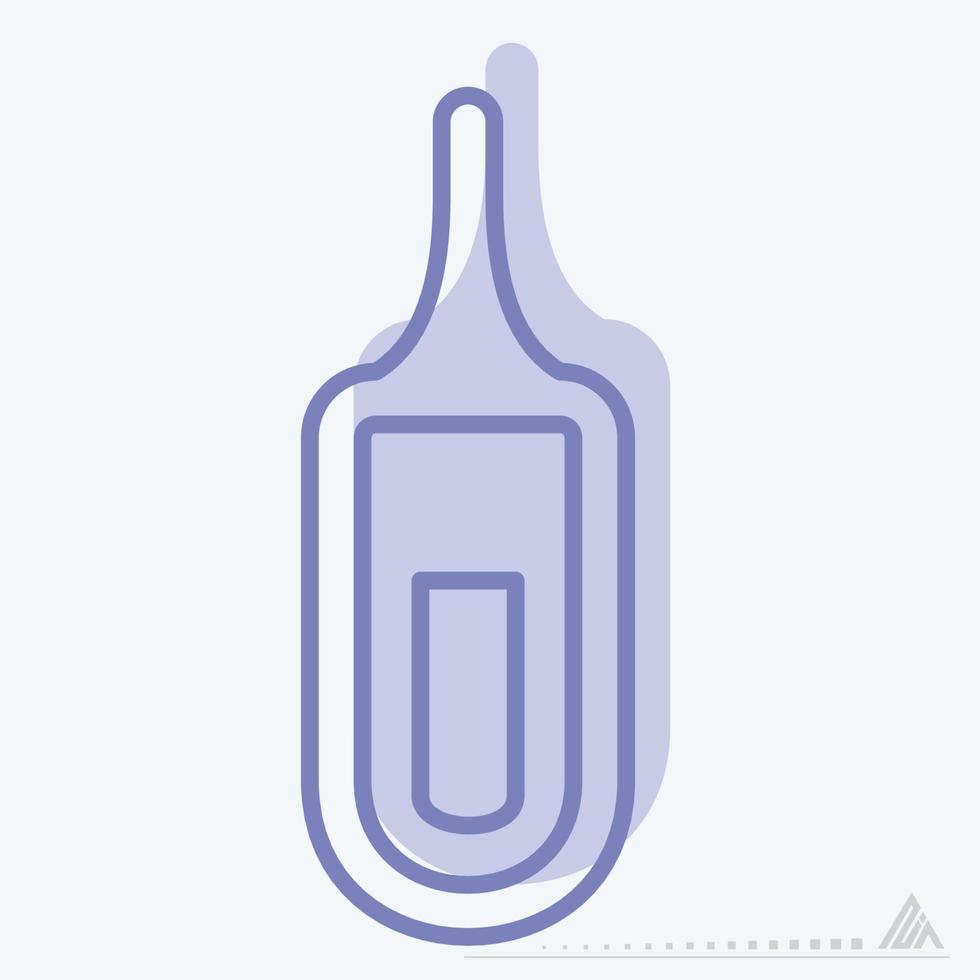 Icon Vector of Thermometer - Two Tone Style