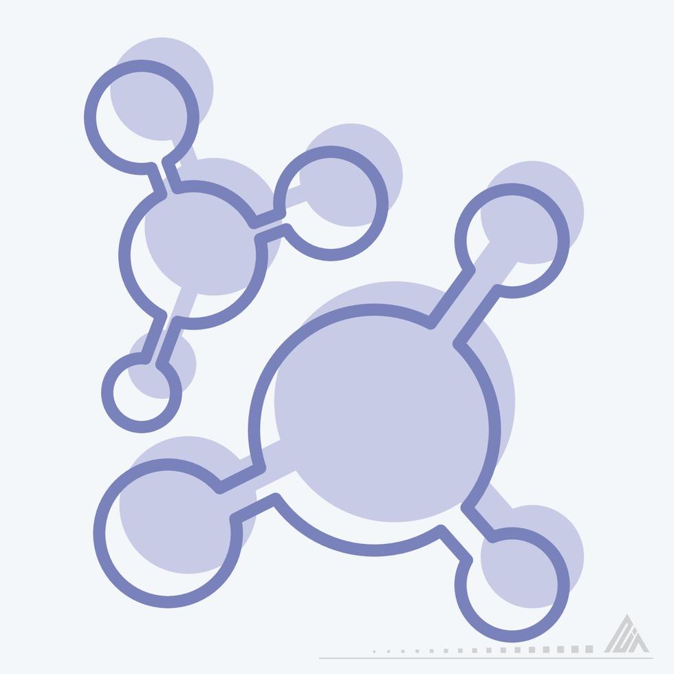 Icon Vector of Molecule 2 - Two Tone Style