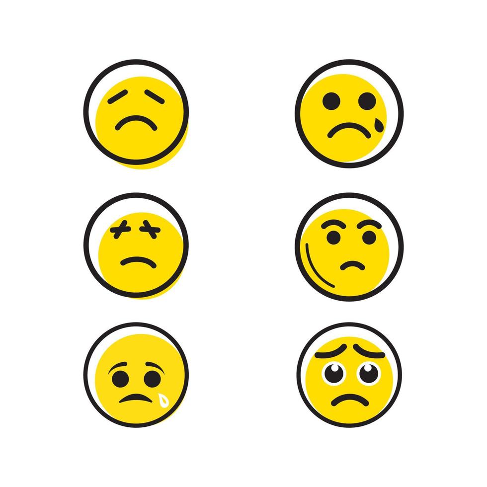 Sad Emotion Vector icon design illustration