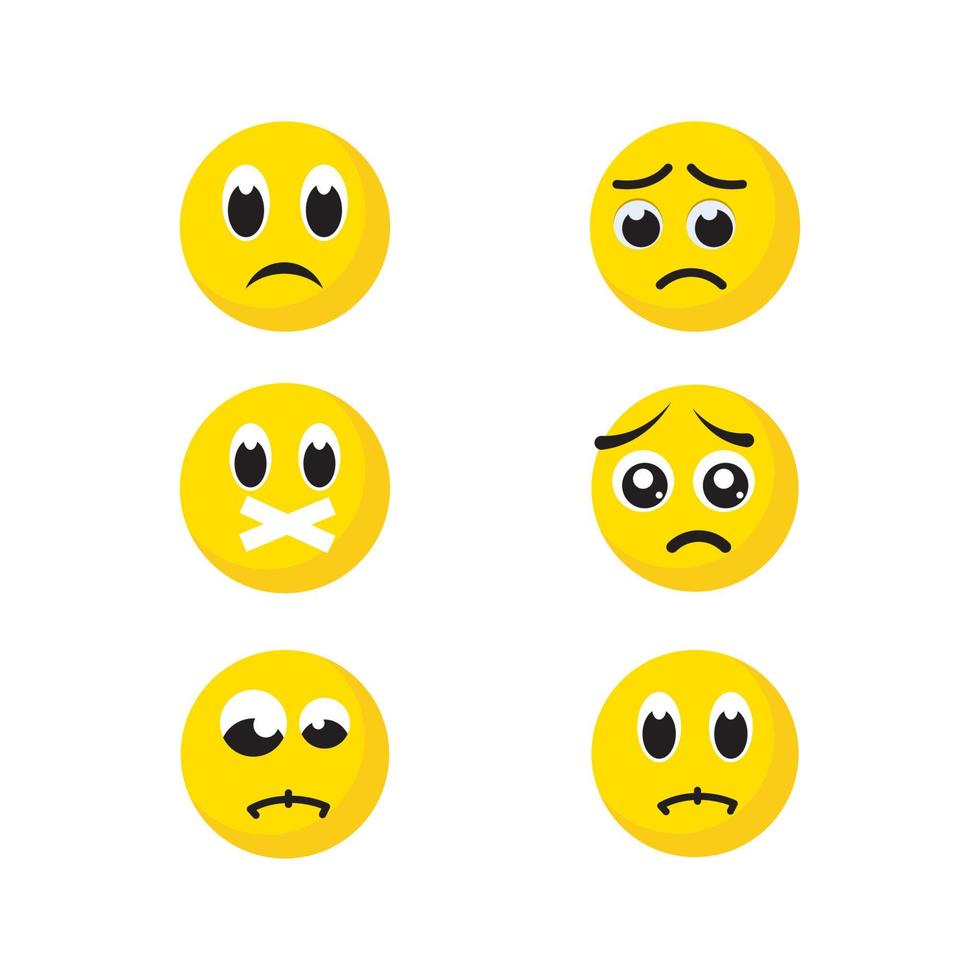 Sad Emotion Vector icon design illustration