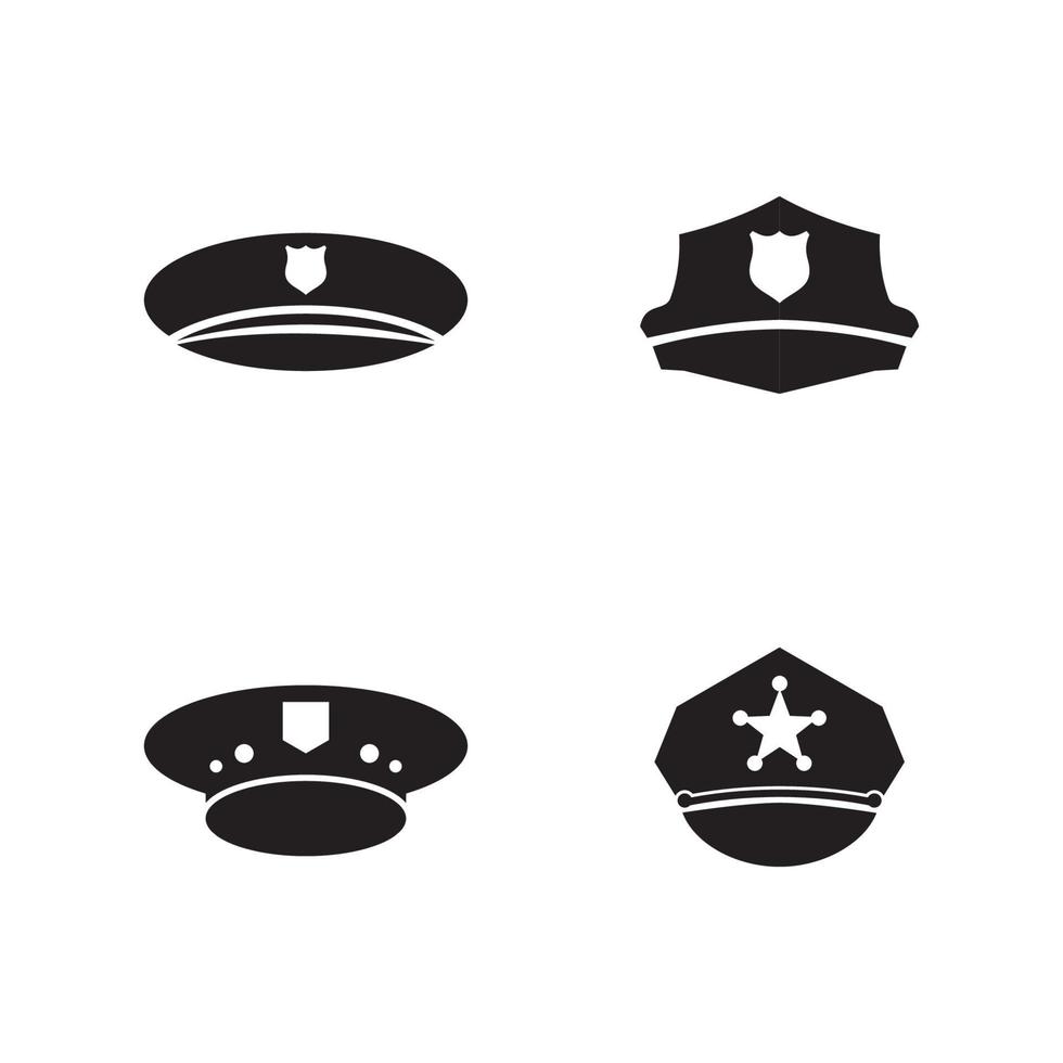 Ilustración de diseño de icono de vector de policía