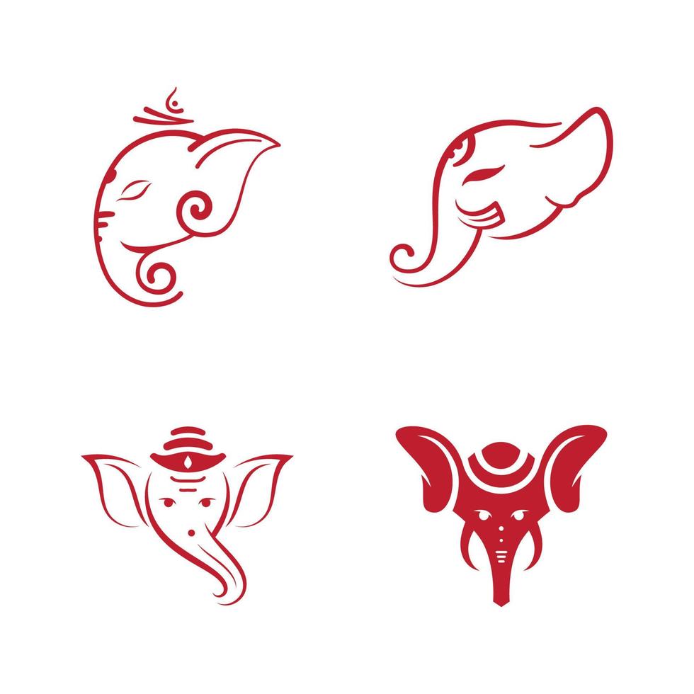 Ganesha Vector icon design illustration