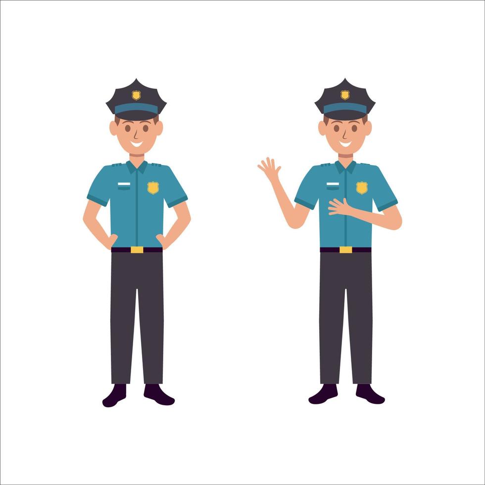 Ilustración de diseño de icono de vector de policía