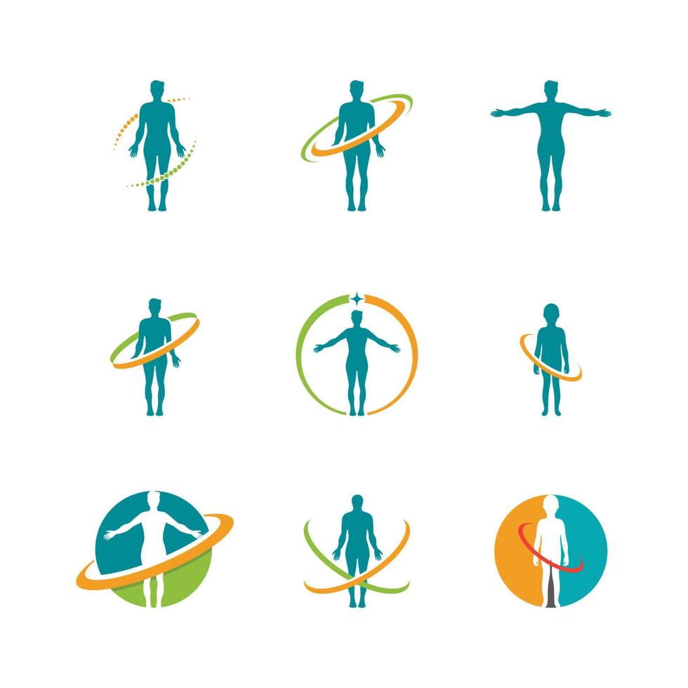 Human character logo sign vector