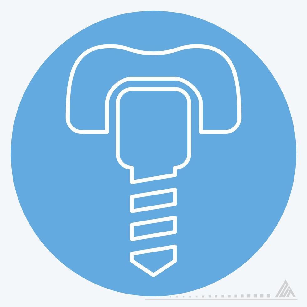Icon Vector of Dental Implants - Blue Eyes Style