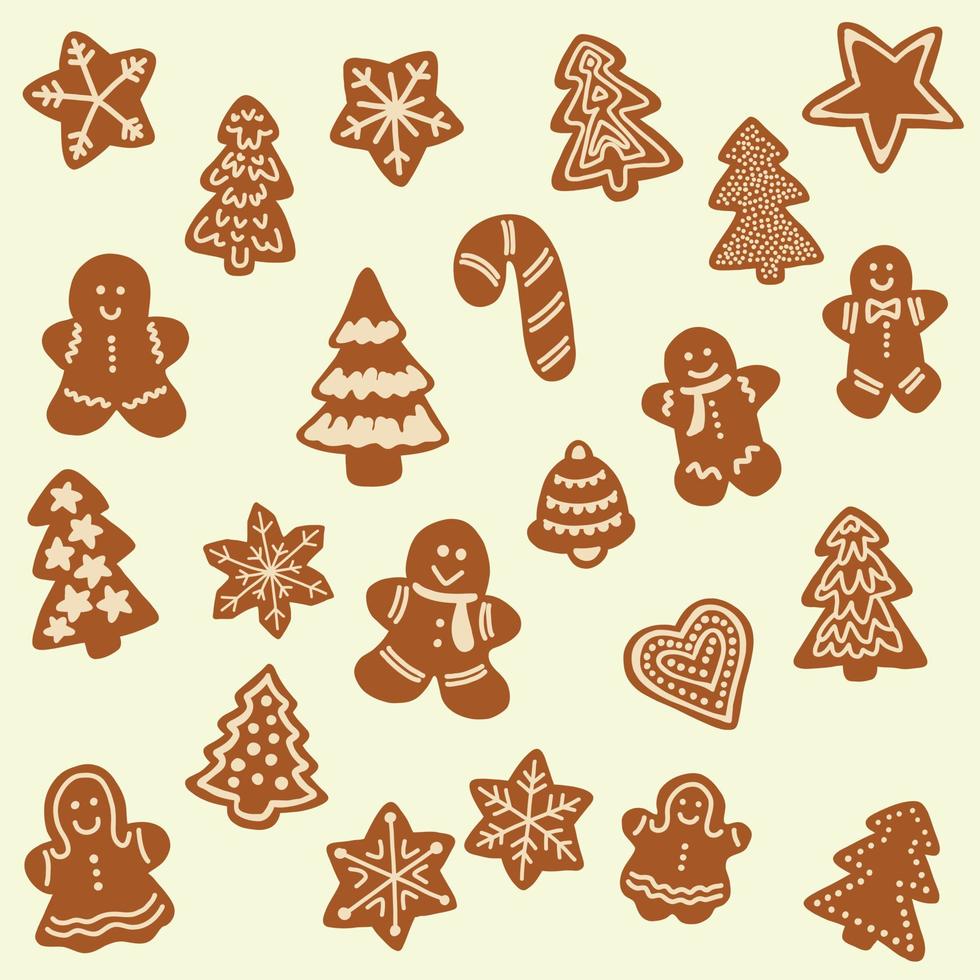 Doodle freehand sketch drawing of ginger bread cookie. vector