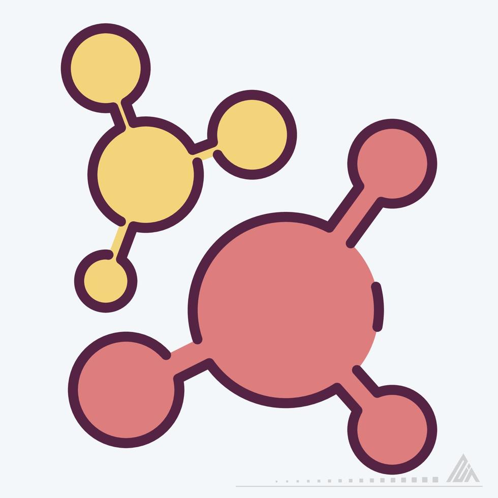 Icon Vector of Molecule 2 - Line Cut Style