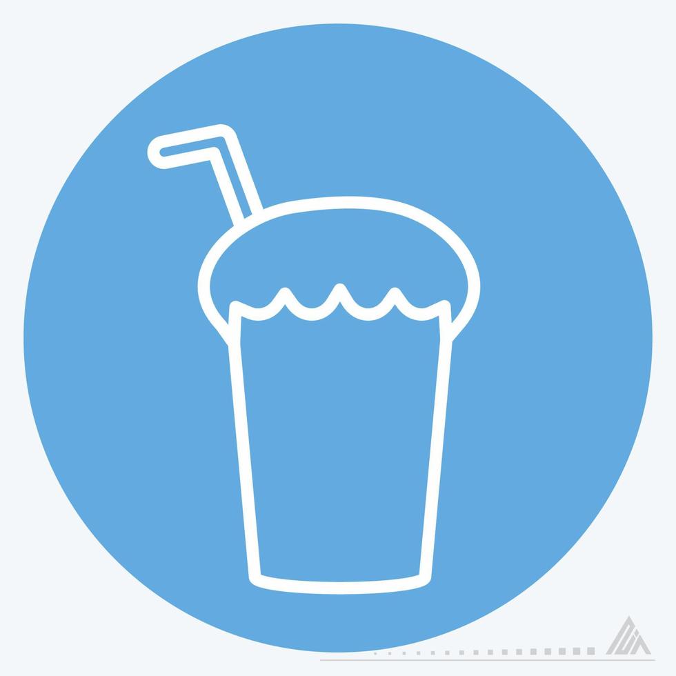 Icon Vector of Chocolate Shake - Blue Eyes Style