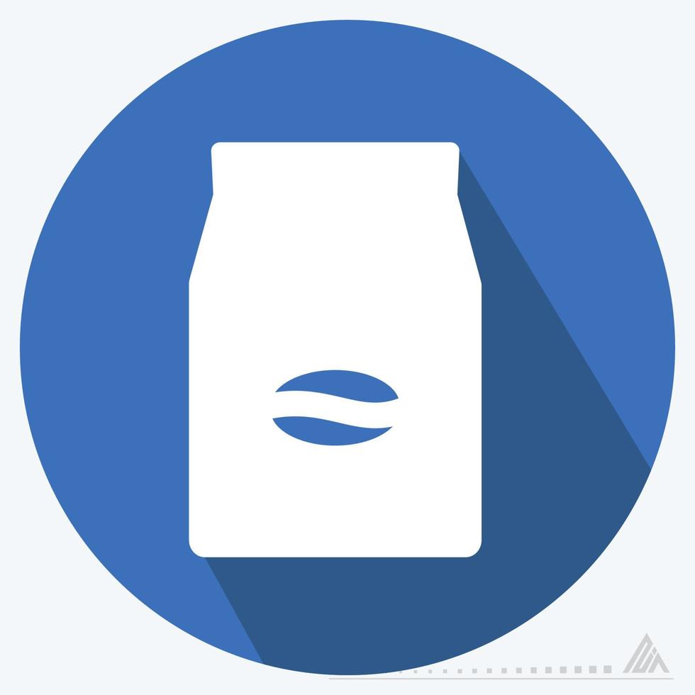 Icon Vector of Coffee Packets - Long Shadow Style