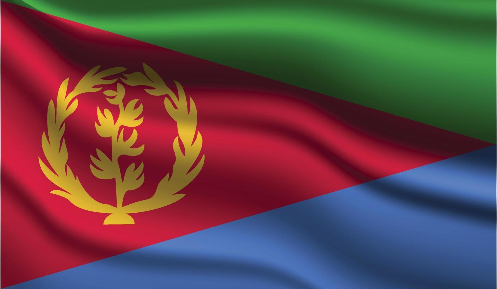 Eritrea Realistic Modern Flag Design vector
