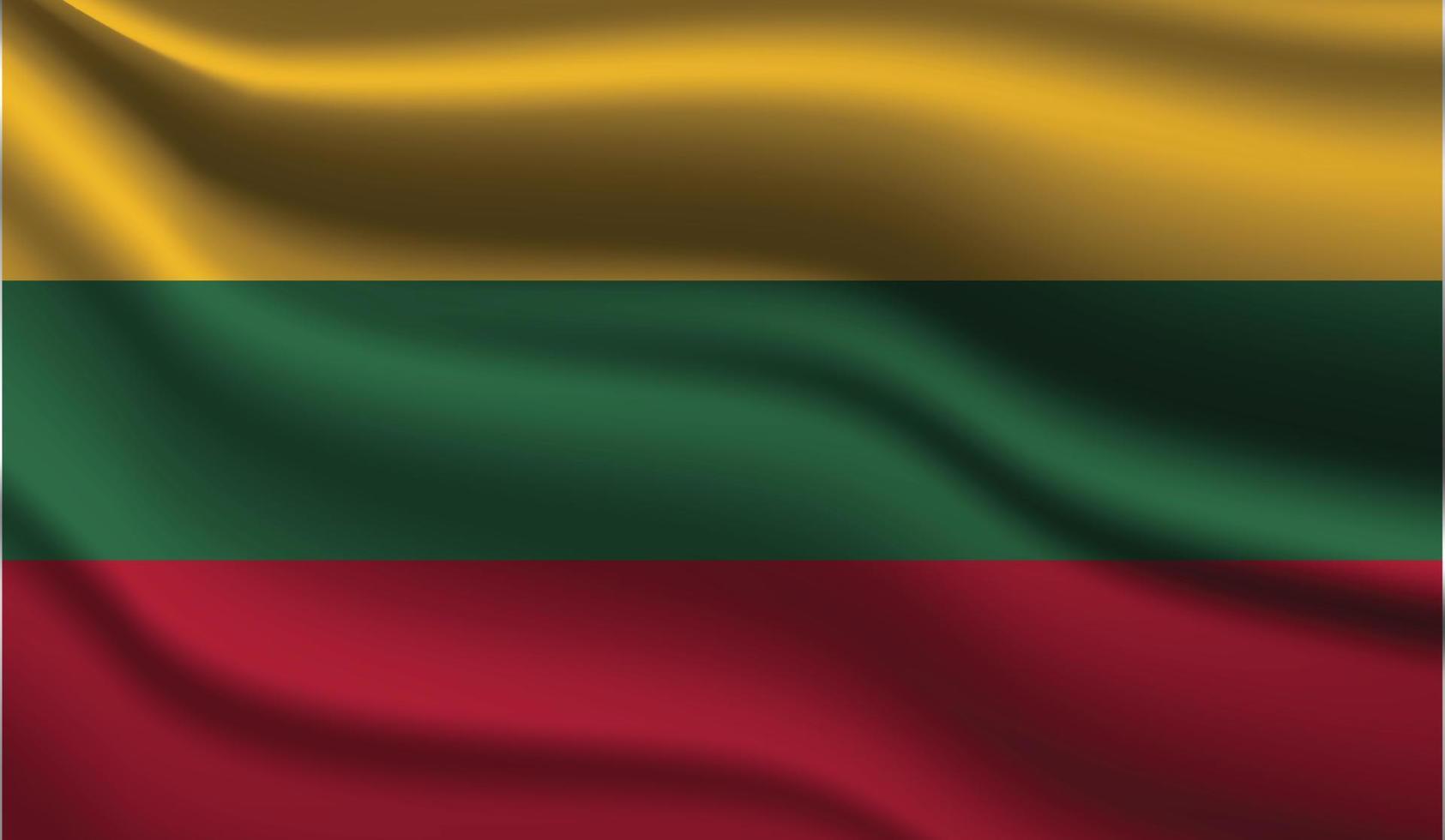 Lithuania Realistic Modern Flag Design vector