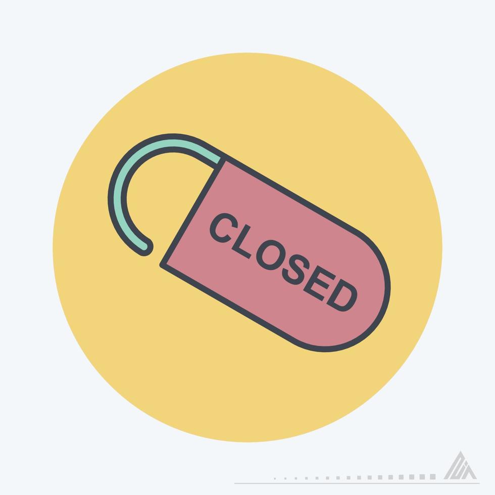 Vector Graphic of Closed Tag - Color Mate Style