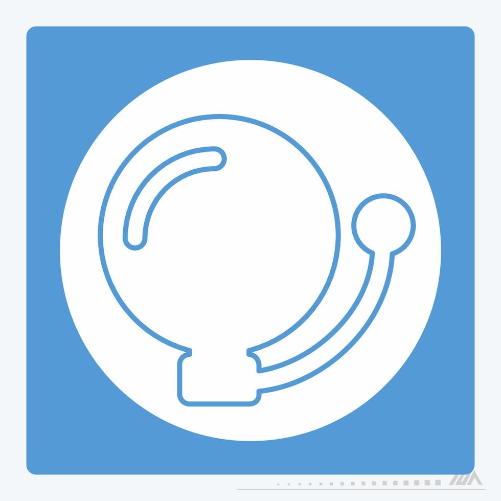 Icon Vector of School Alarm - White Moon Style