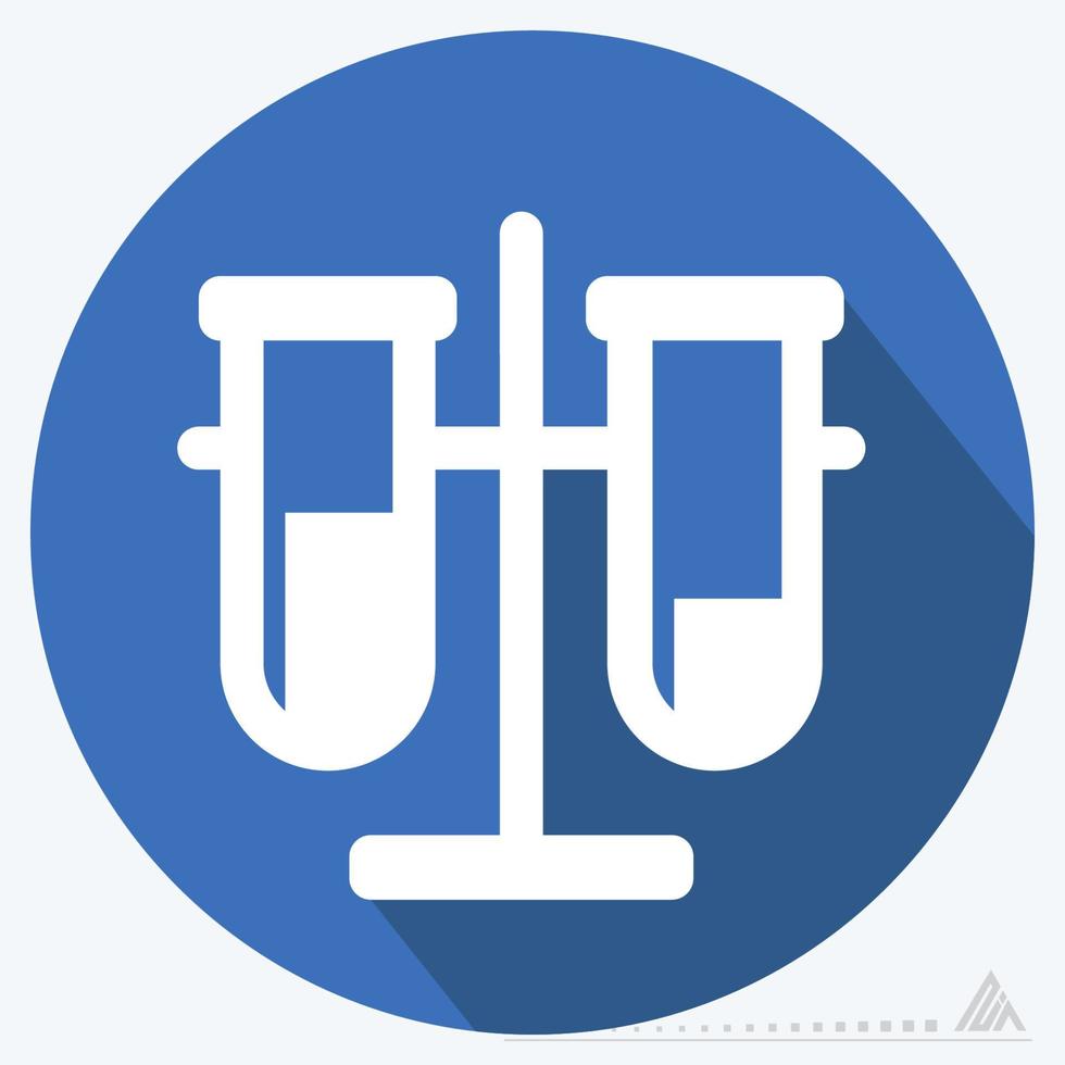 Icon Vector of Vials - Long Shadow Style