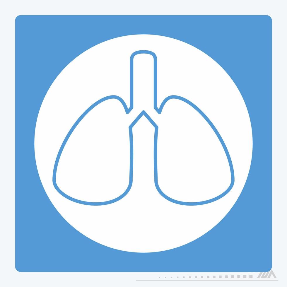 Icon Vector of Lungs - White Moon Style