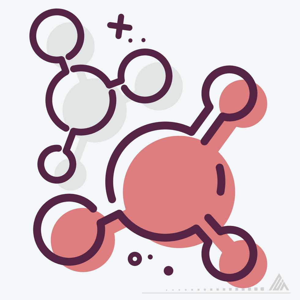 Icon Vector of Molecule 2 - MBE Style