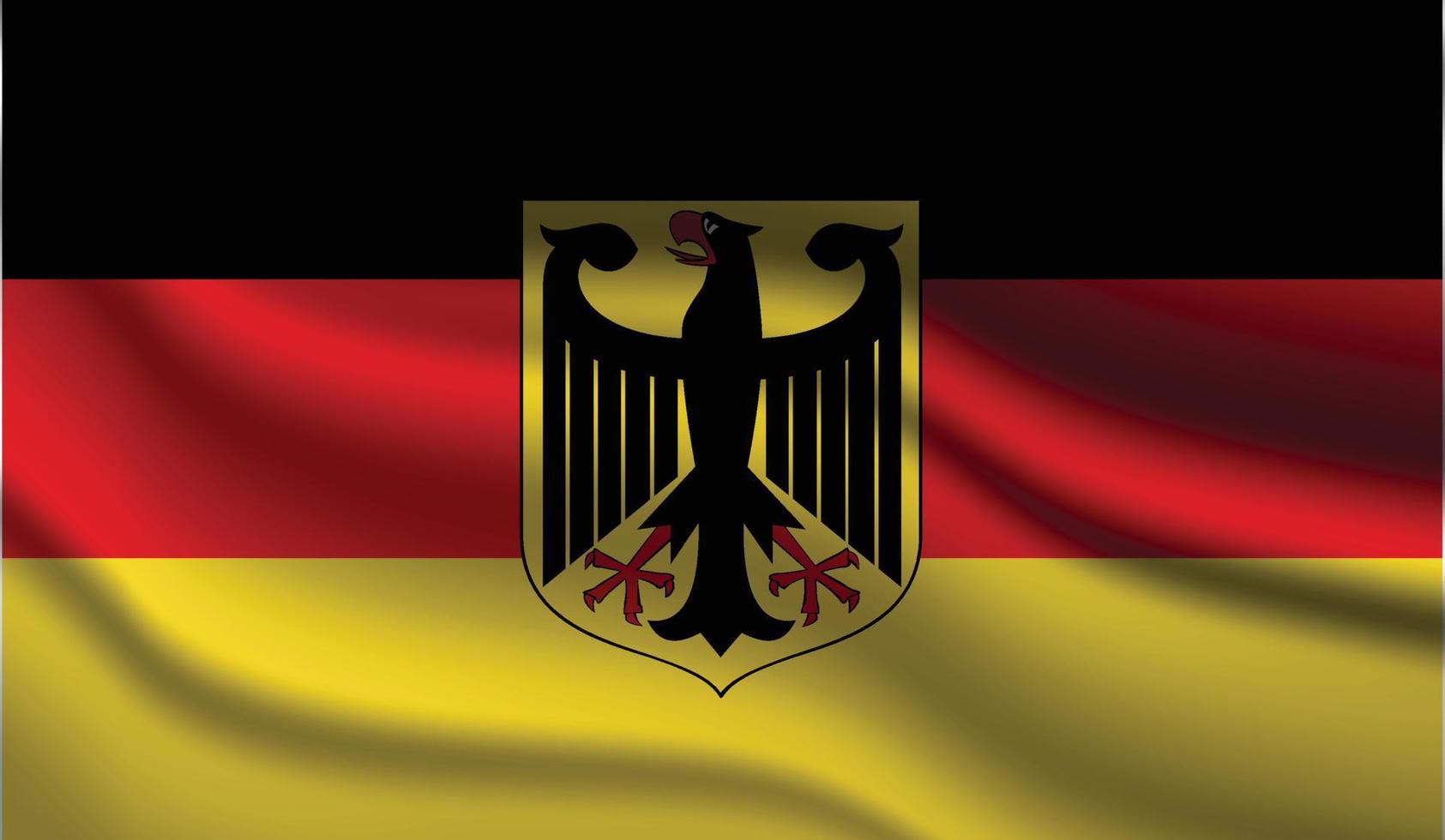 diseño de bandera moderna realista de alemania vector