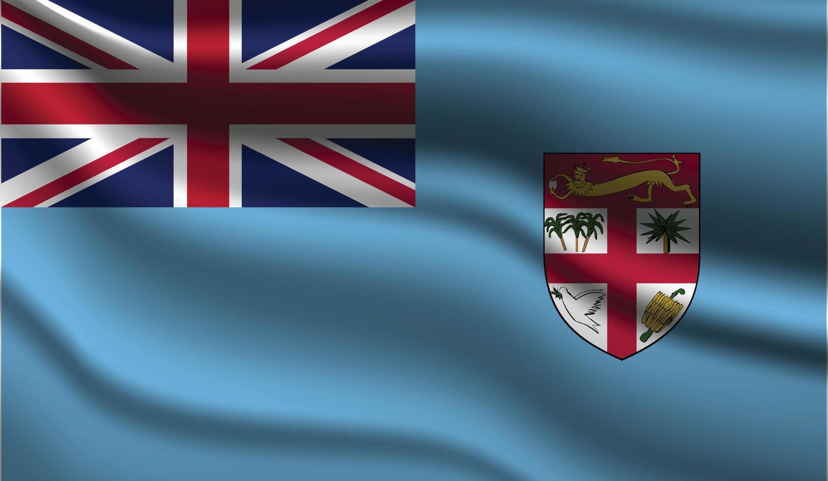 Fiji Realistic Modern Flag Design vector