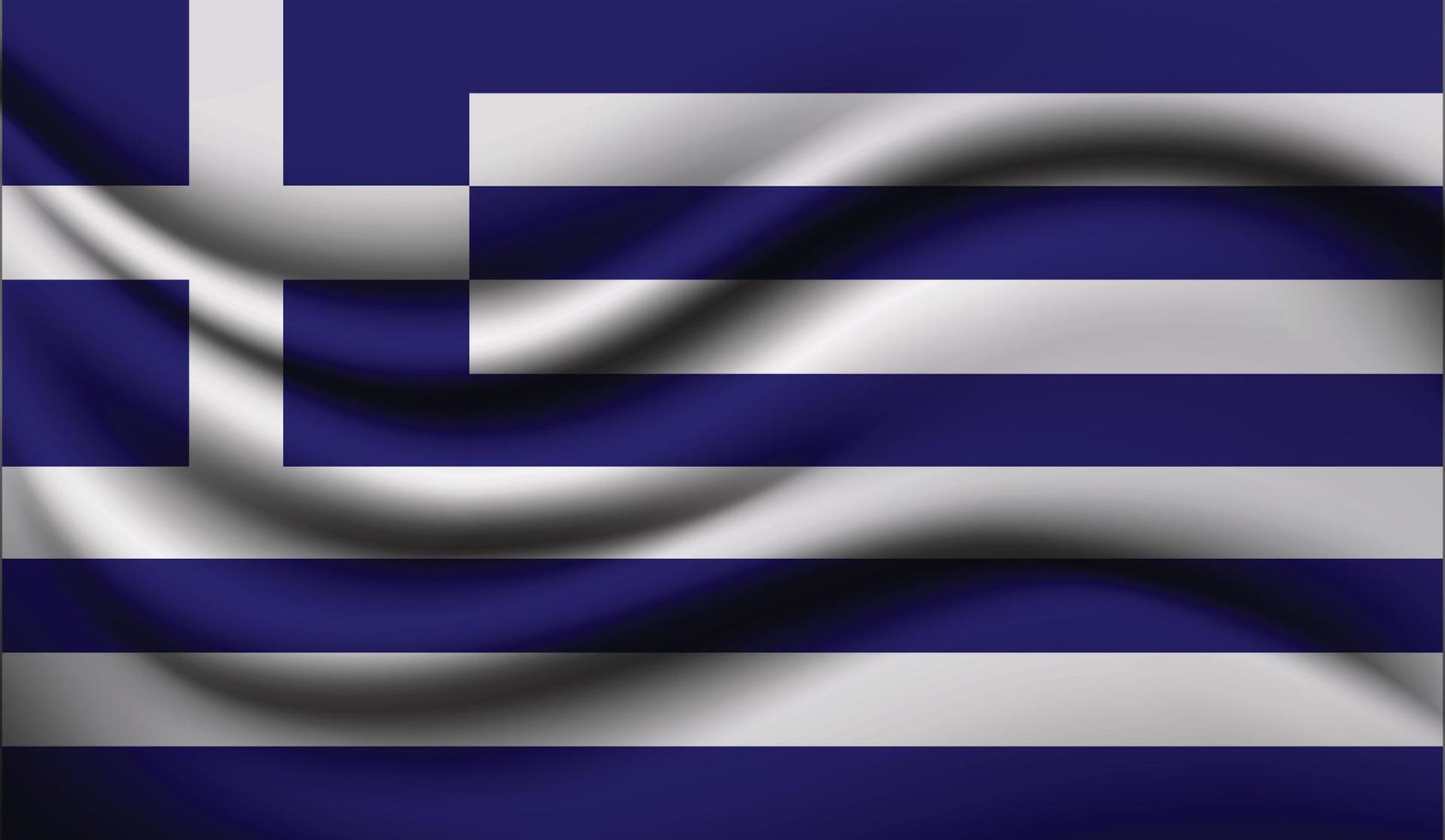Greece Realistic waving Flag Design vector