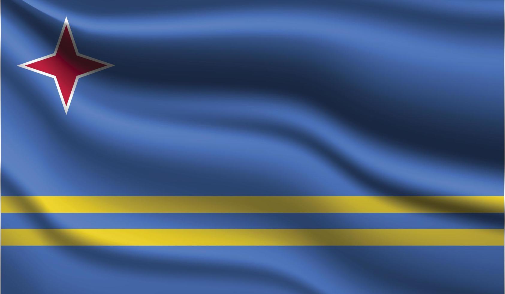 Aruba Realistic Modern Flag Design vector