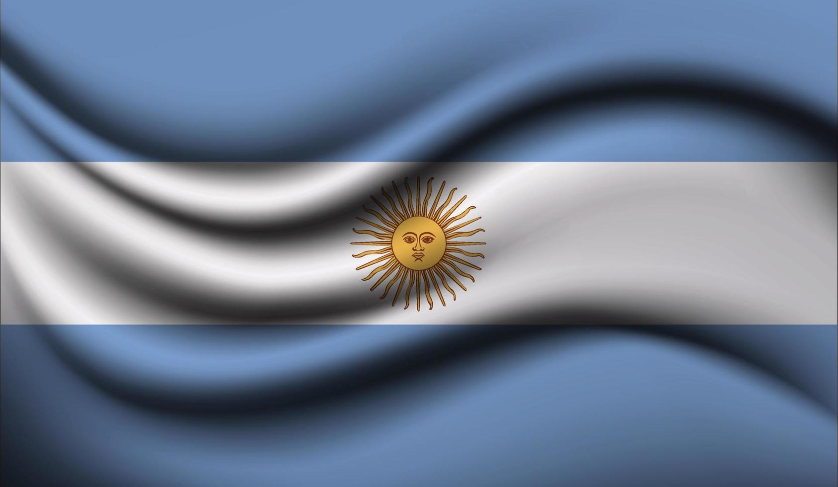 Argentina Realistic waving Flag Design vector