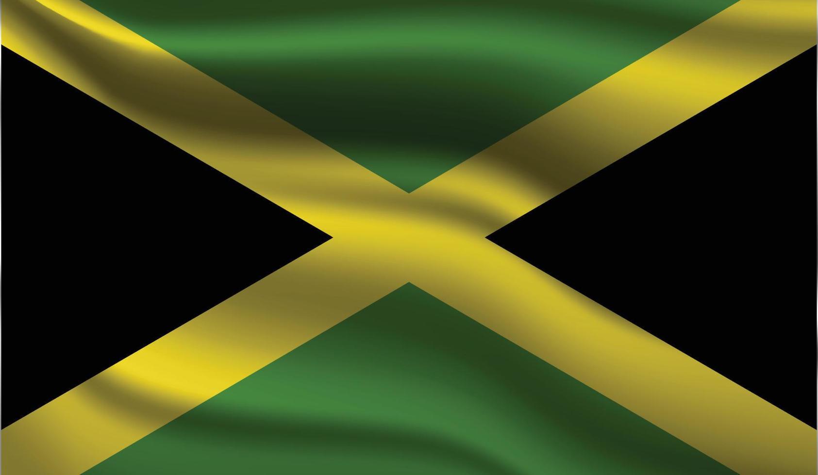 diseño de bandera moderna realista de jamaica vector